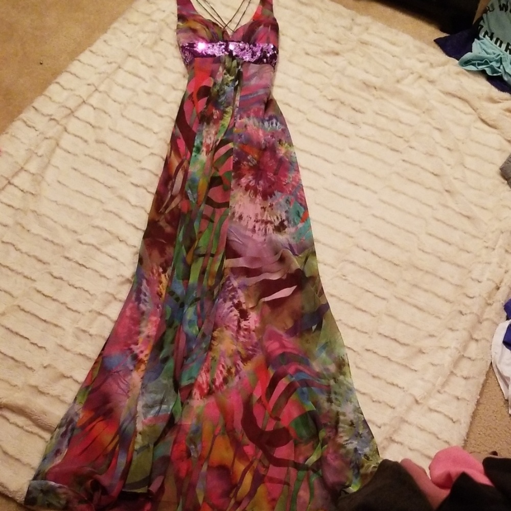 ☆@follinsdarcia60☆  ☆☆ON HOLD☆☆  Morgan and Company Halter Dress Sz 1/2 New!! - Picture 8 of 8